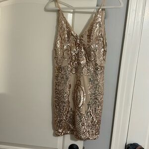 Blush sequin dress